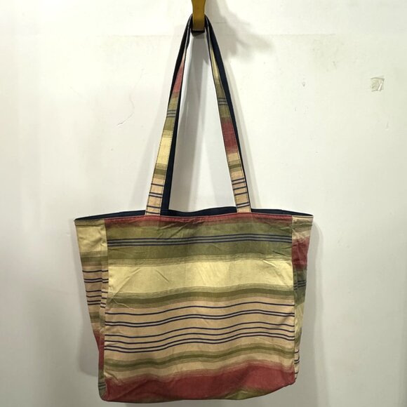 Multi Color Toto Bag Purse, Plastic Lined - Picture 2 of 3